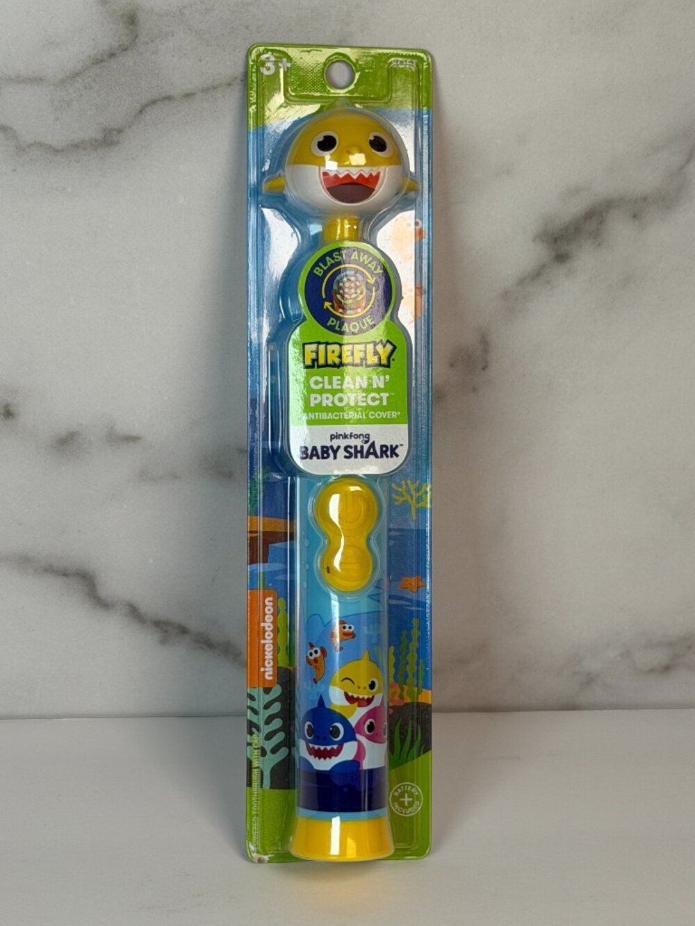 Firefly Pinkfong Baby Shark Clean N’ Protect Kids Power Toothbrush NEW Sealed 3+